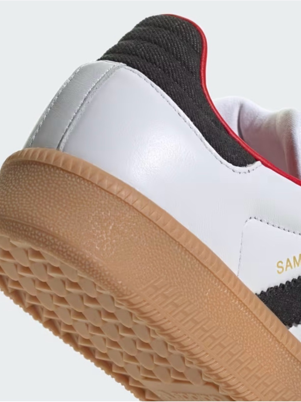 adidas Samba XLG Sneakers White Black Gum with Red Accent - Picture 7 of 8